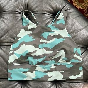 Lululemon size 6 new longline racer back camo sports bra